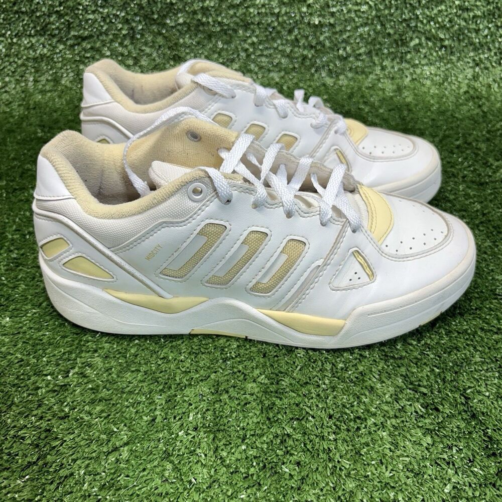 Adidas Mid City Low Size 8.5 Women`s Sneakers Shoe Core White Easy Yellow IH0142